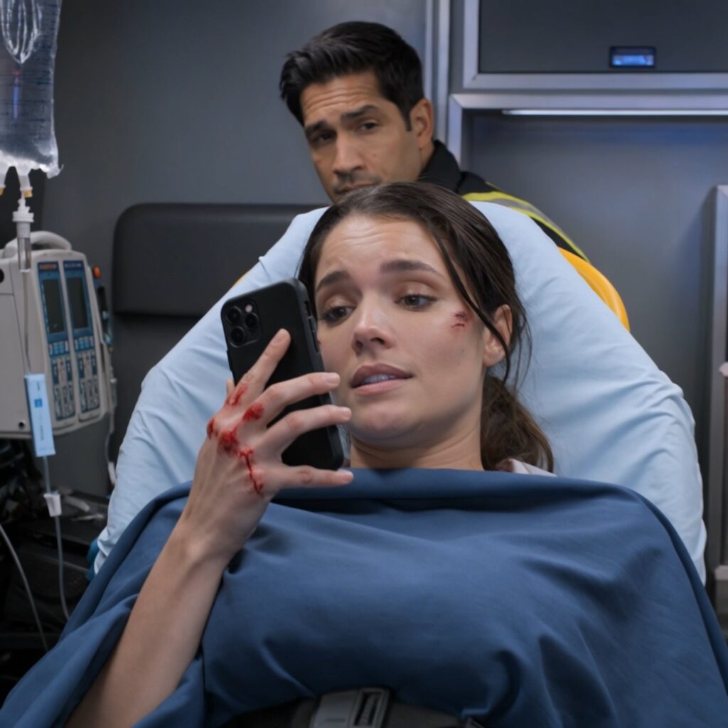 I called my mother from the back of an ambulance and told her I was headed into emergency surgery. She listened for five seconds, sighed, and asked if it could wait until after Victoria’s birthday cake. I thought that would be the part I never forgot. It wasn’t. The part that stayed with me came later, when the trauma surgeon looked down at my emergency contact form, went quiet, and said, “Evelyn… who told you Dr. William Harrison was dead?”